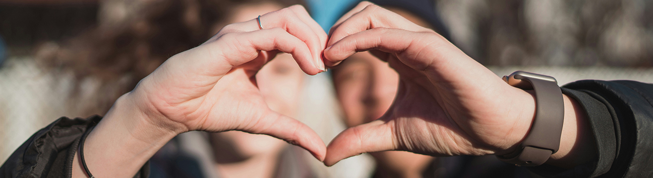 Hands forming heart
