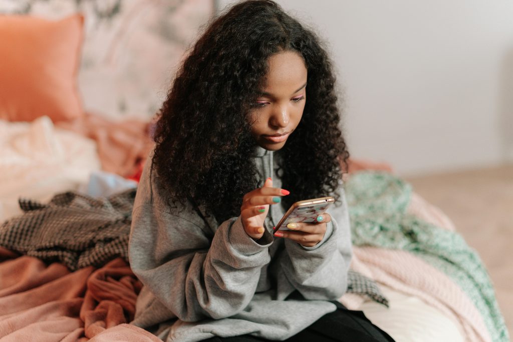 A person looking at their phone.